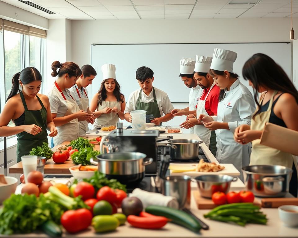 aulas práticas de culinária