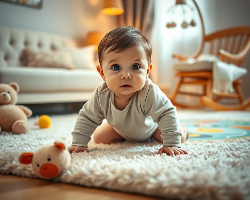 sinais de que o bebê está pronto para engatinhar