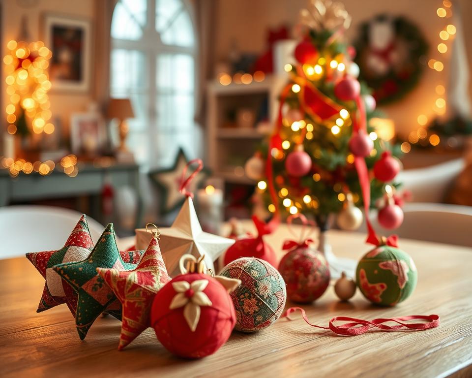 enfeites de natal com tecidos