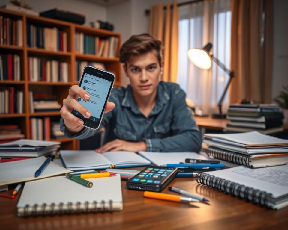 celular distrações estudos