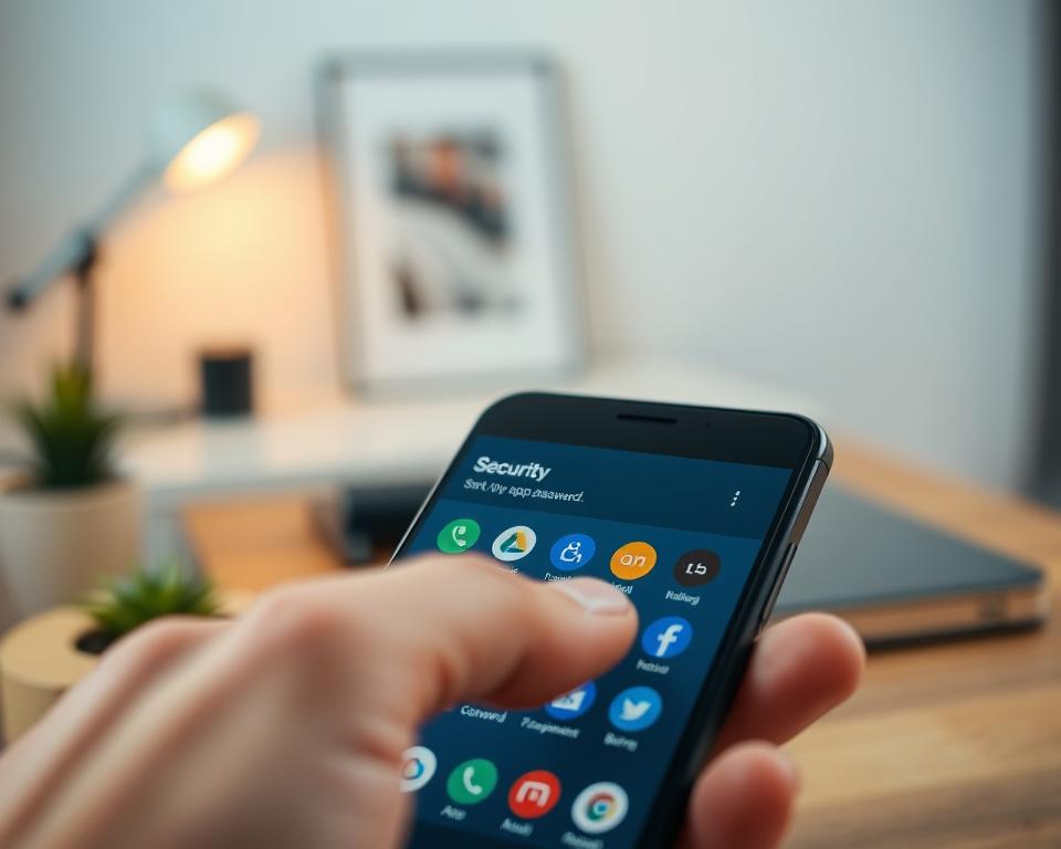 colocar senha aplicativos