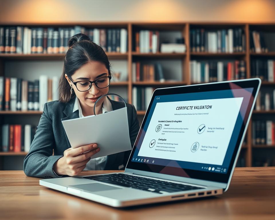 validação de certificados