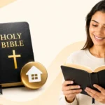 Person reading a free Bible at home to strengthen faith and spiritual growth.