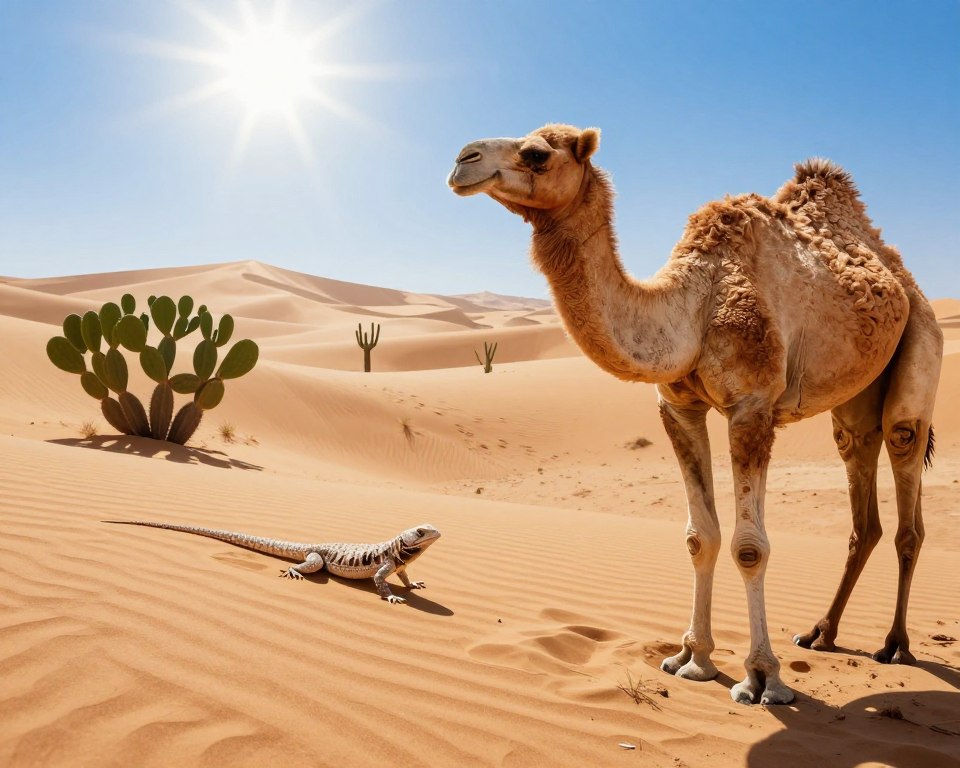 adaptações físicas para o calor do deserto
