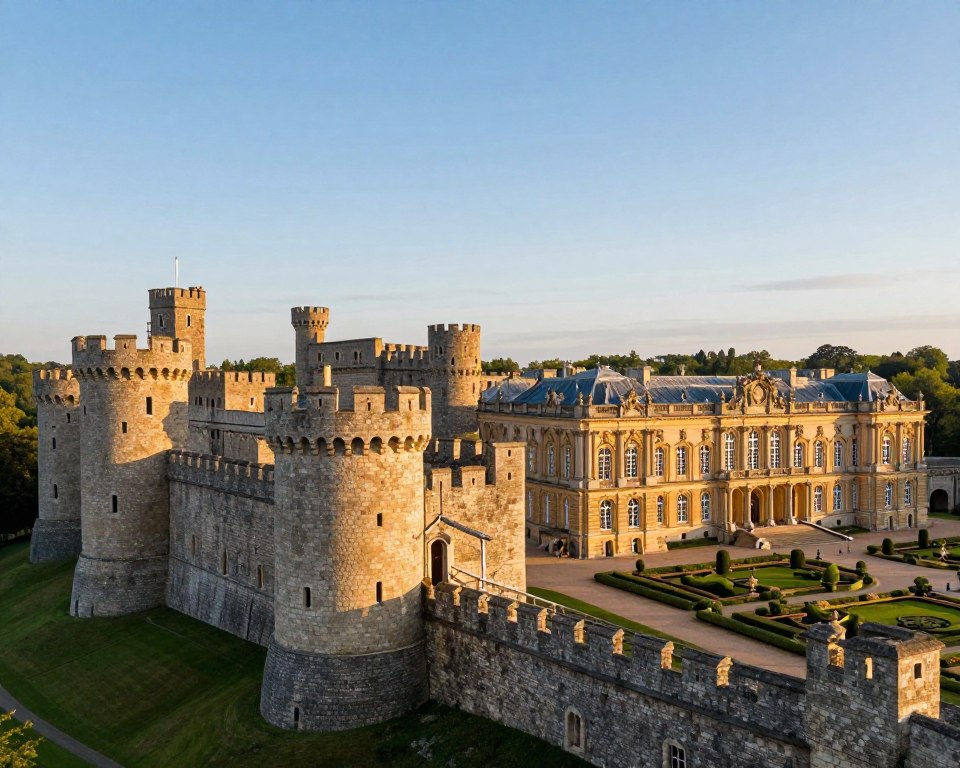 diferenças entre castelos e palácios