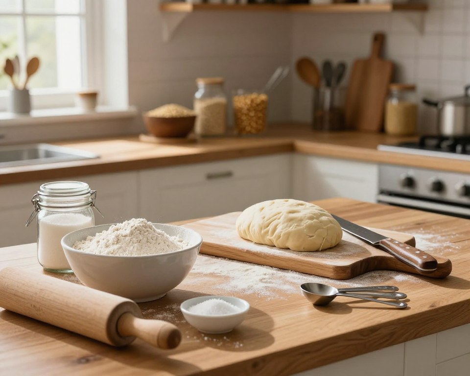 equipamentos e ingredientes para pães