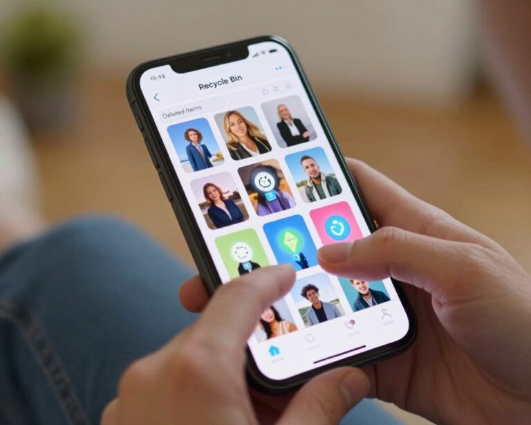 restauração de mídias na lixeira celular