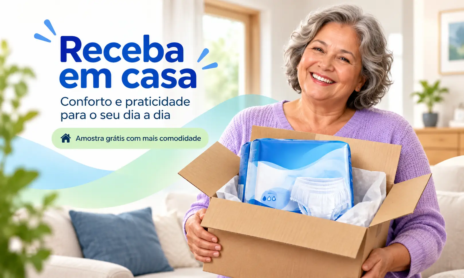 Ilustração de uma caixa de amostra com sino de notificação representando o aviso de reposição de estoque