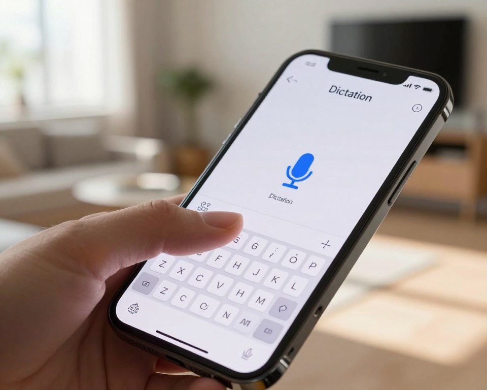 ativar ditado no iPhone