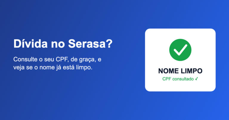 Consulta de dívida no Serasa e situação do CPF