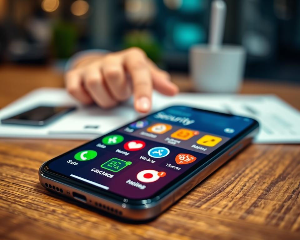 status de segurança dos apps no dispositivo